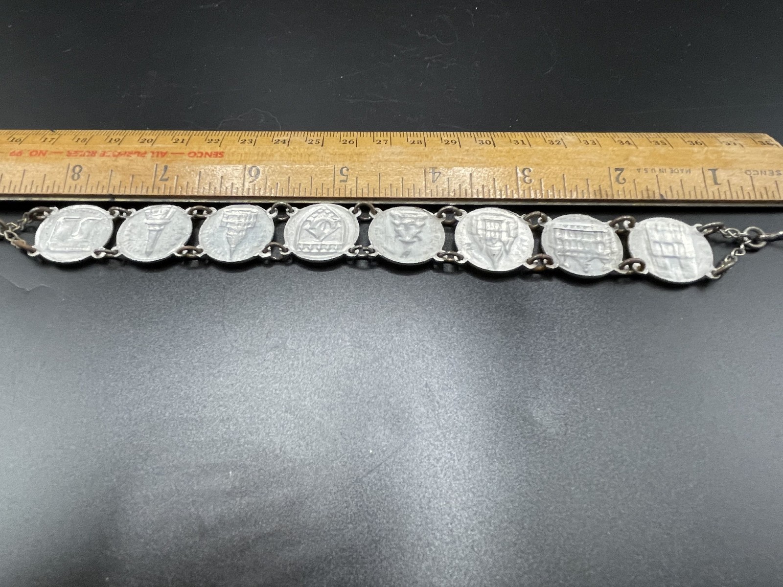 Vintage Aluminum Paris Souvenir Bracelet