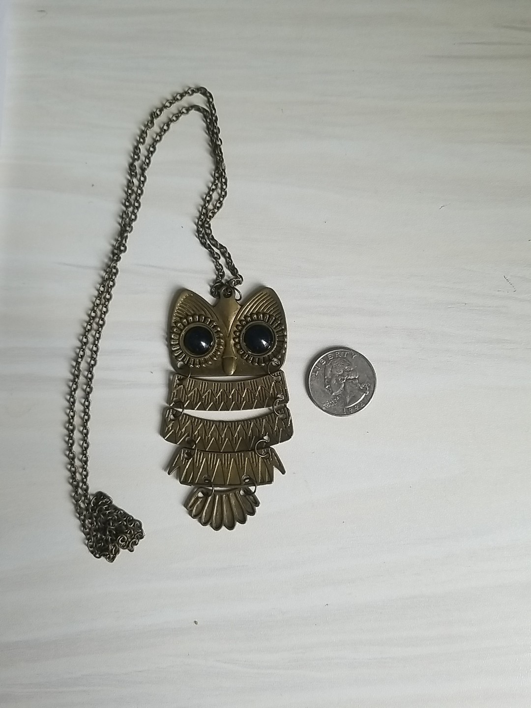 vintage articulated owl pendant necklace (Brand new)