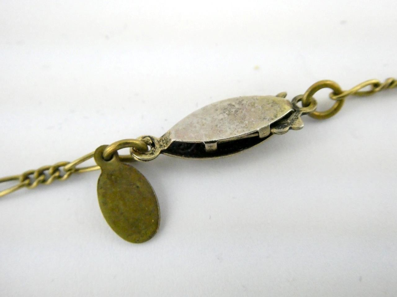 Vintage Glass Works Studio Glass and Brass Charms Multi Color Necklace 20g 26 In