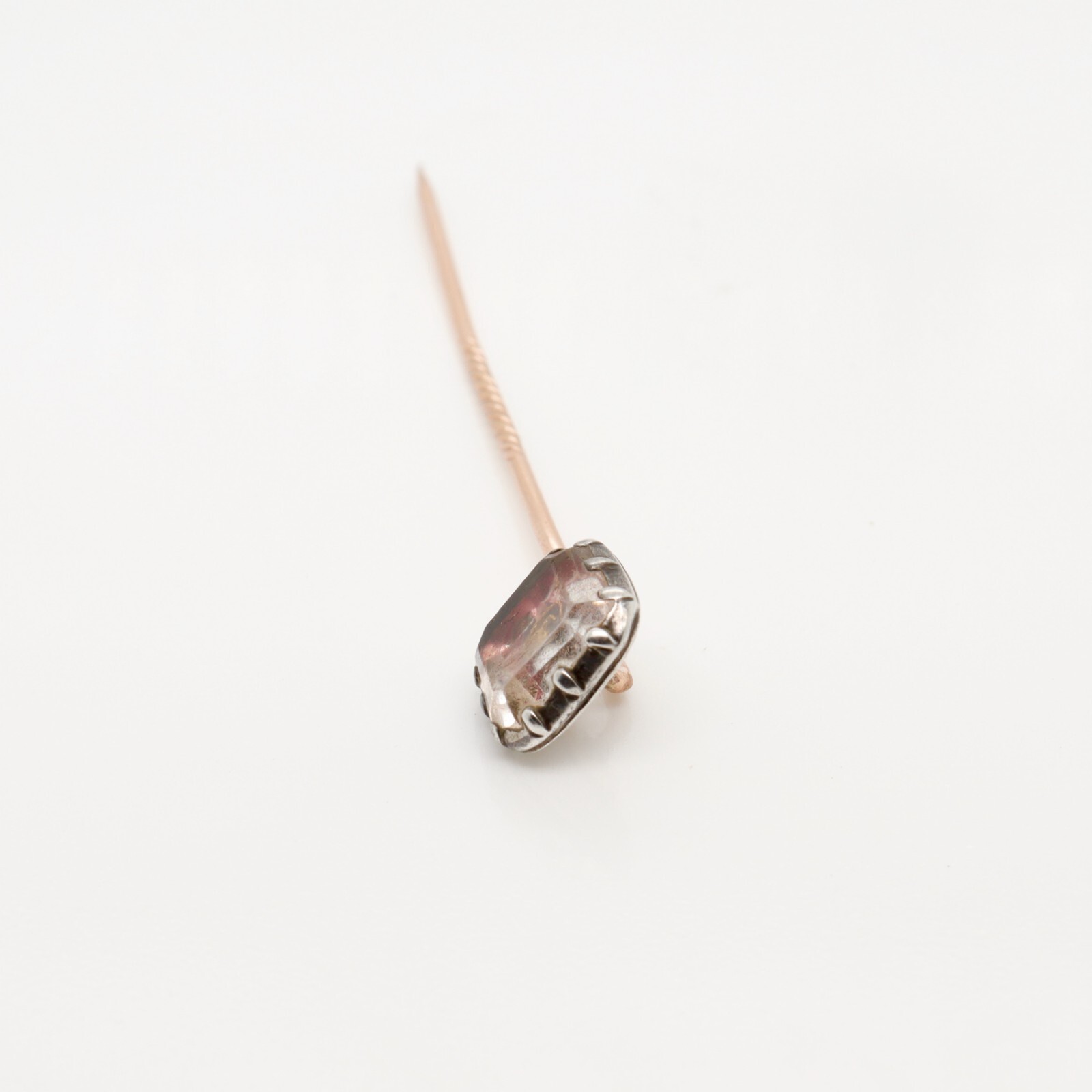 Antique 17th / 18th Century English Foiled Stuart Crystal Stick Pin