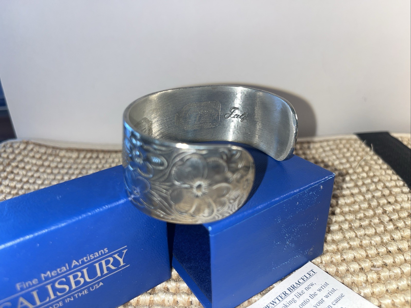 Salisbury Pewter Dogwood July Bracelet New In Box