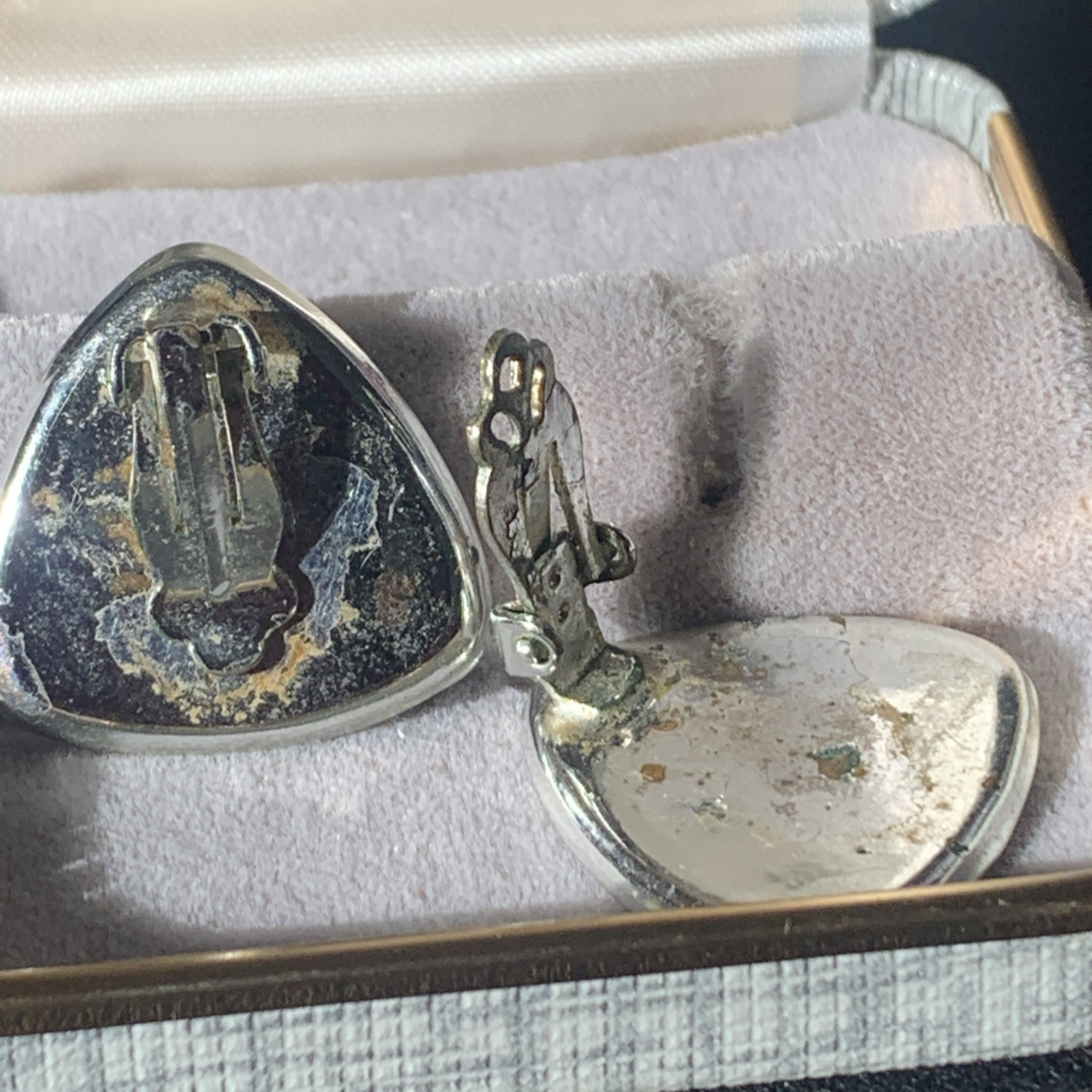 Vintage Paua Shell Abalone Flip Back Earrings