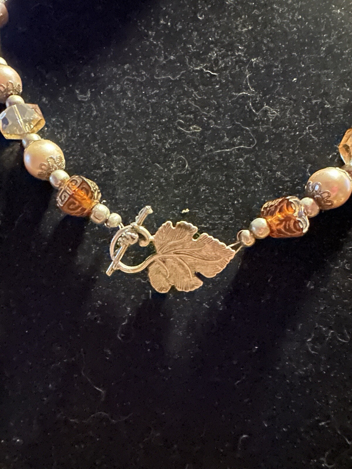 Vintage Costume Jewelry Necklace with Colorful Beads of Different Shapes