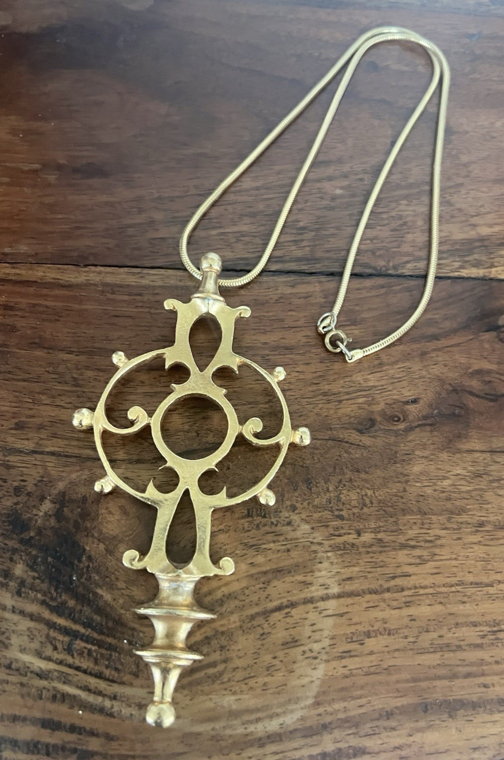 Vintage Arabesque Moroccan Lantern Fitting Pendant Alva Museum Replica Necklace