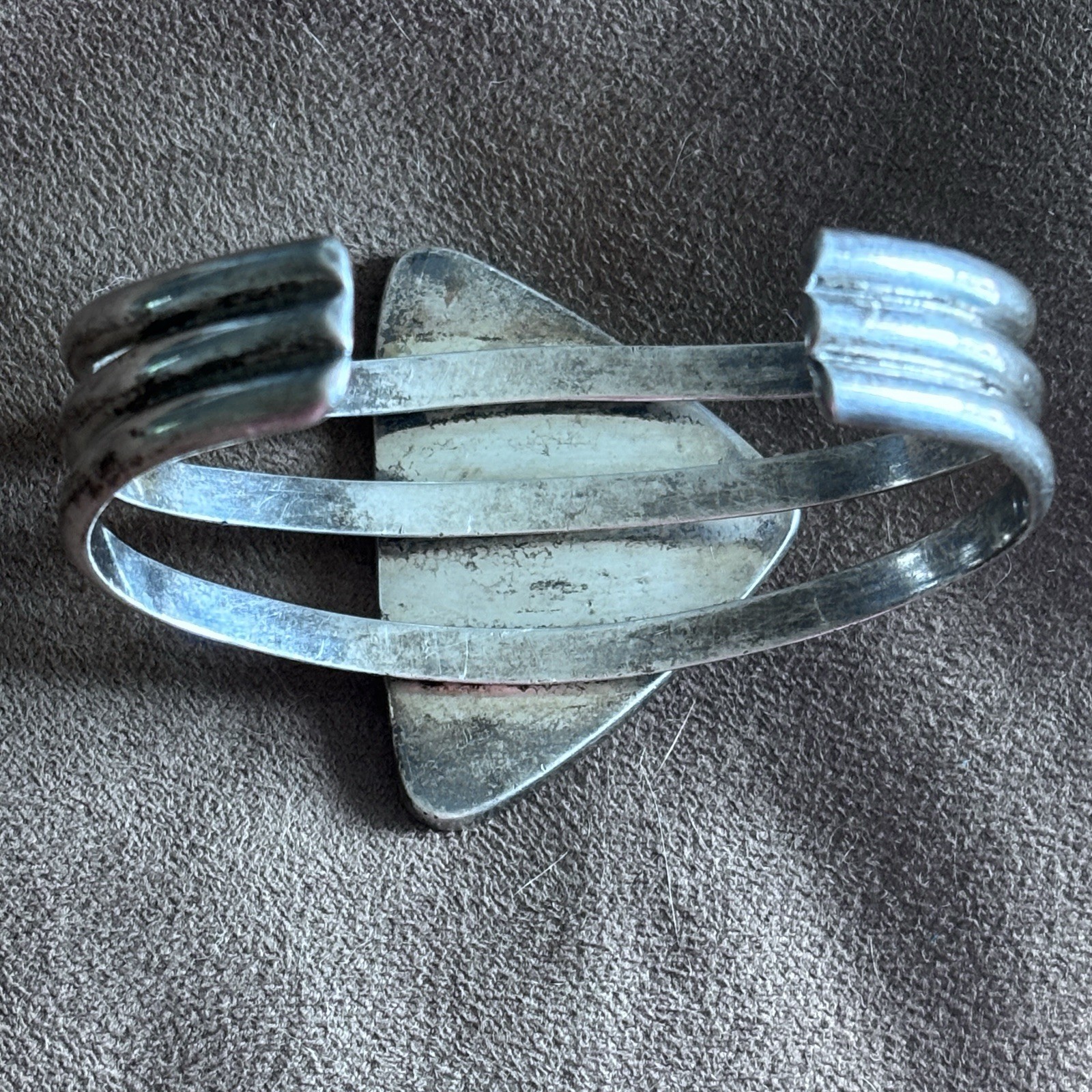 Navajo Inlay Wes Willie Silver 44g Bracelet Artist Very Rare Southwestern Signed