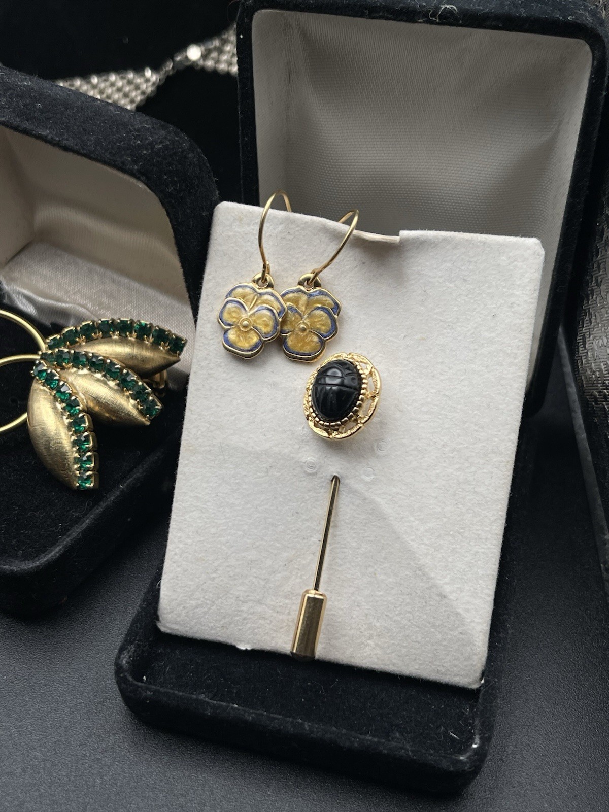🔥 VTG Statement Jewelry Lot Rhinestones Bracelet Necklace Brooch Earrings