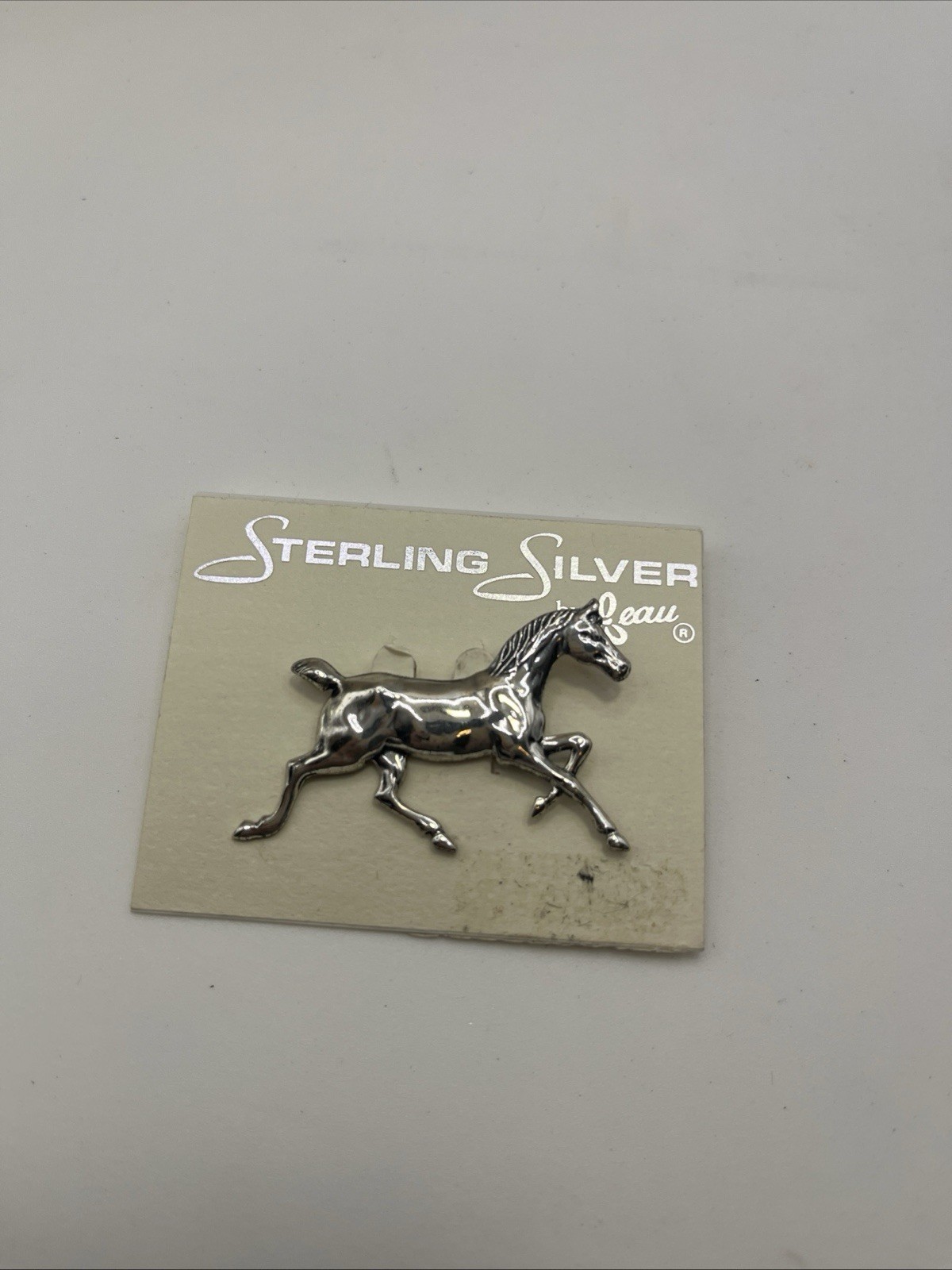 BEAU 925 STERLING SILVER EQUESTRIAN Running HORSE BROOCH- New