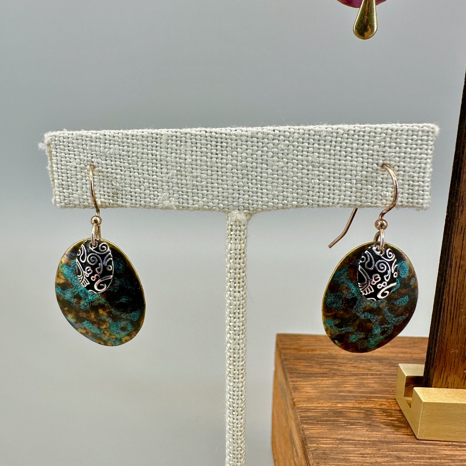 Vintage Bohemian Artisan Earrings Lot Mixed Metals Dangle Pierced Earth Tone