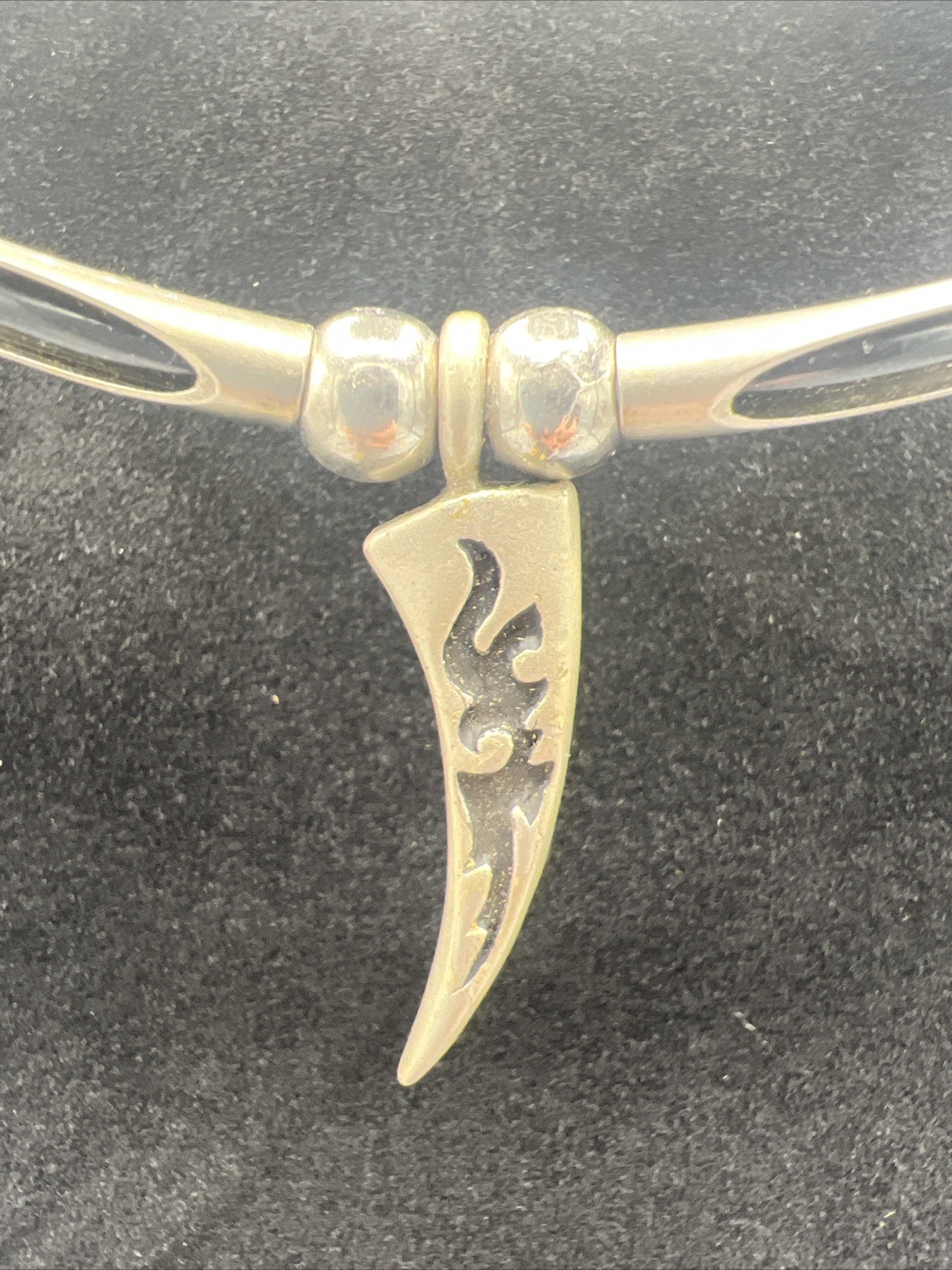 16.5″ Vintage Y2K Spike Choker Necklace Brutalist Punk Rock Goth Collar