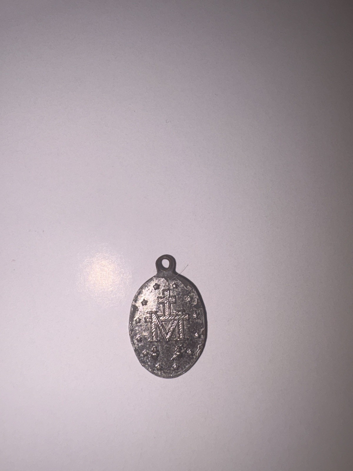 Vintage Oval pendant of the Virgin Mary