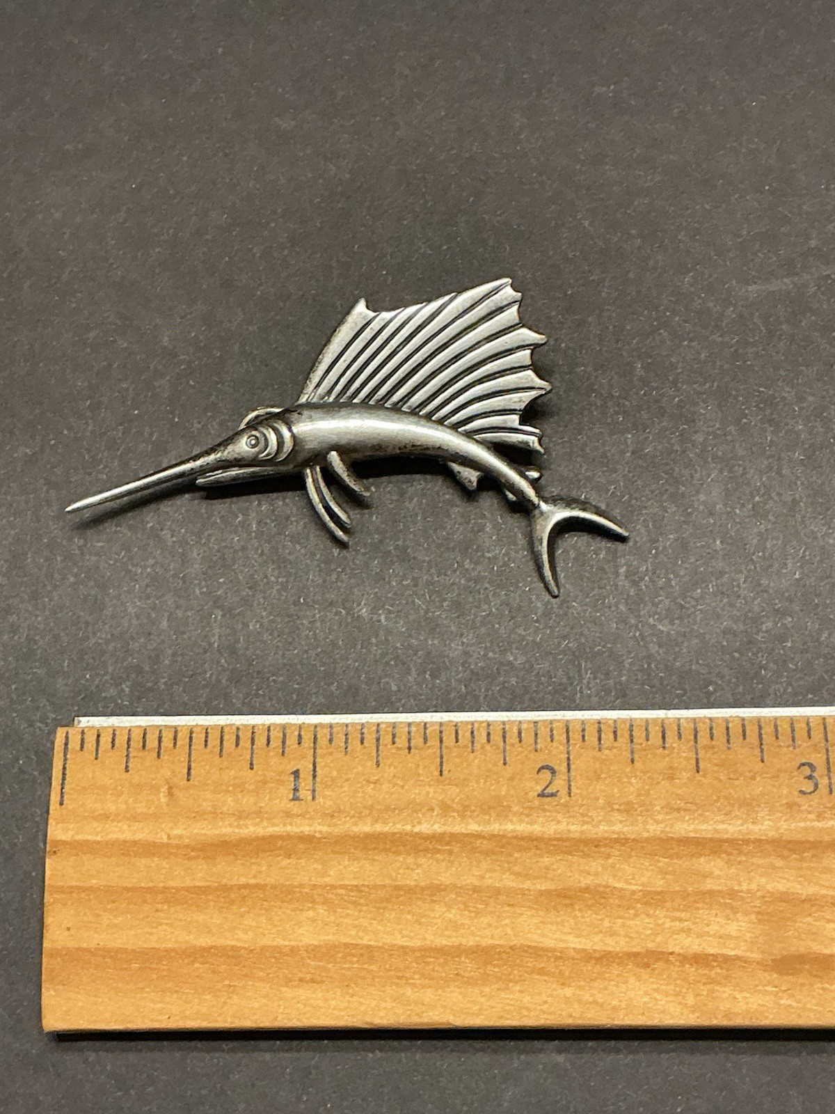 Vintage Brooch Swordfish Sailfish Mexico Signed M elMirador ~Los Castillo