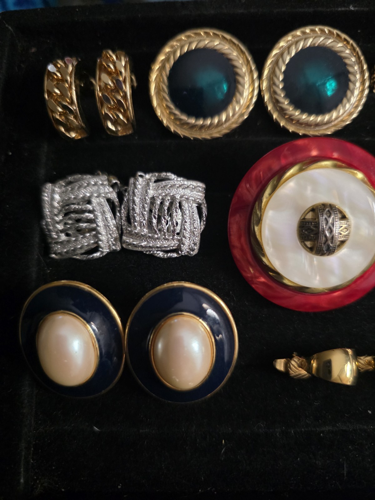 Vintage Monet Napier Trifari Clip Earring Lot & More