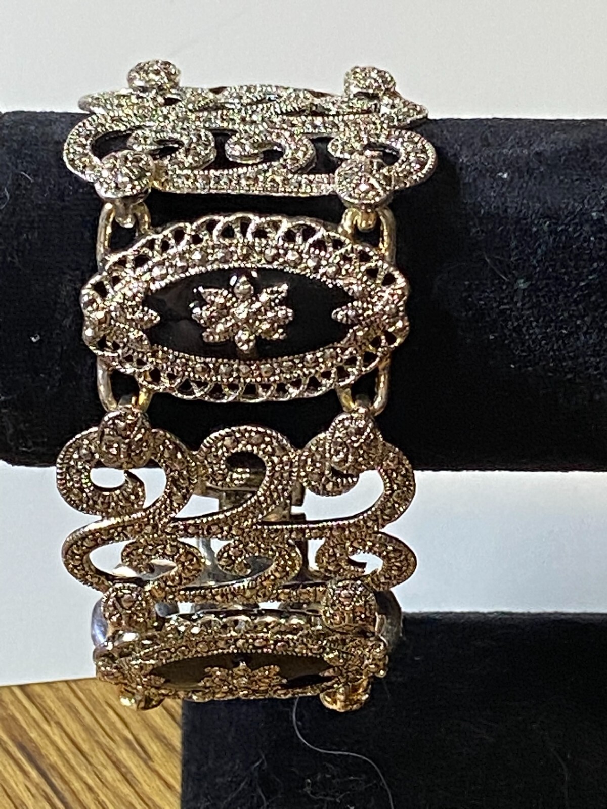 Victorian Wide Revival Bracelet Edwardian Design 8 Inch
