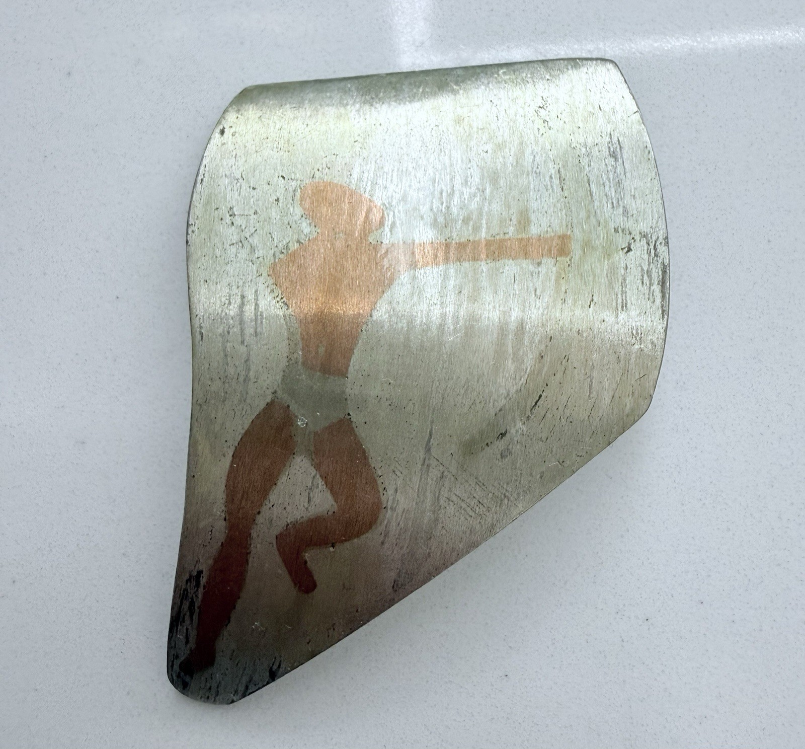 Vintage Mexico, Shield Brooch With Archer In Sterling Silver, Los Castillo Style