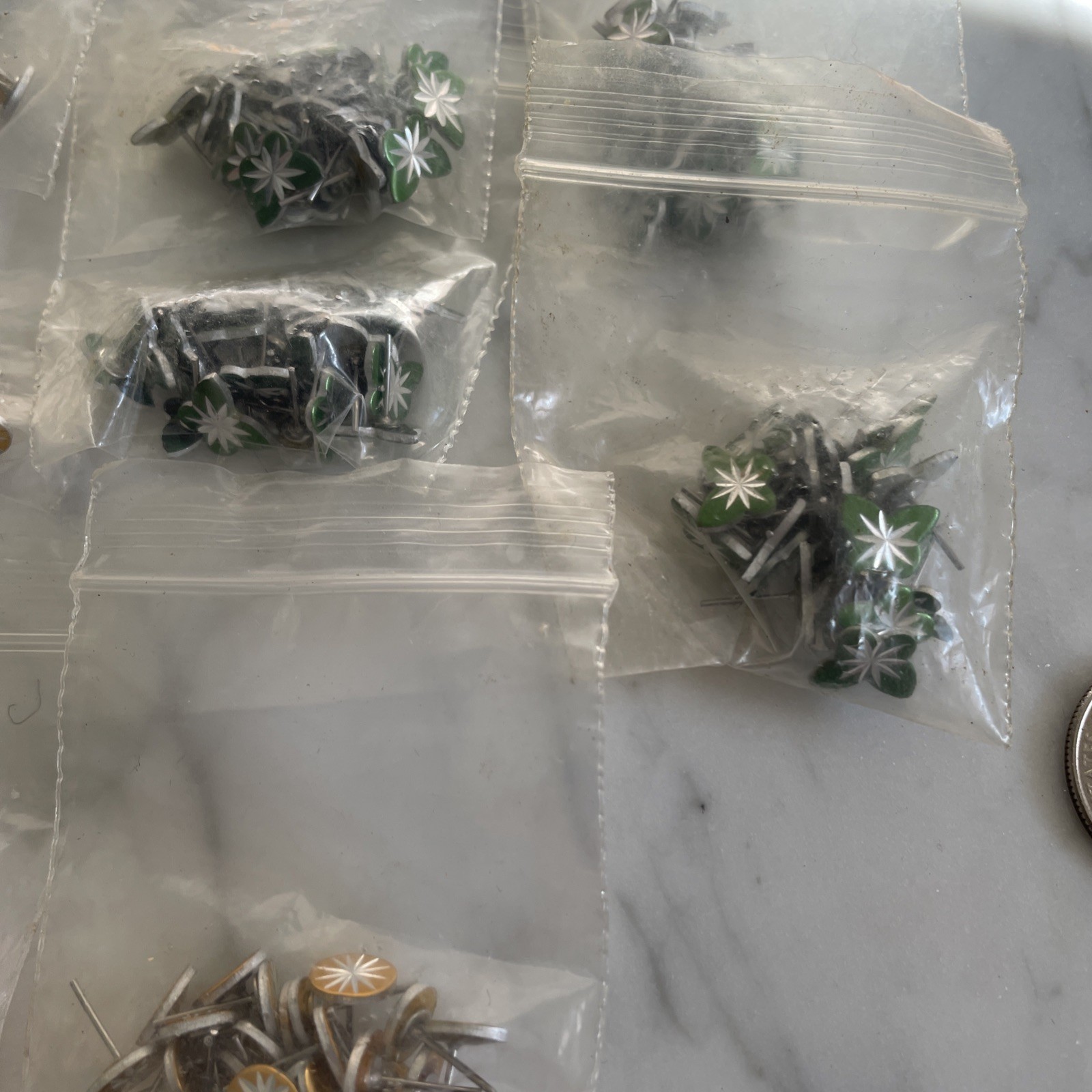 96 Pair Vintage Assorted Aluminum Earrings