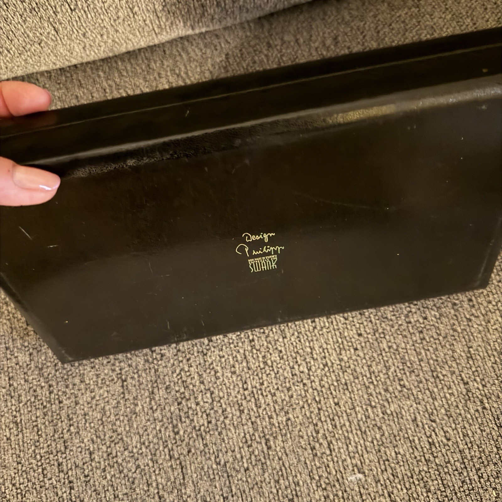 Swank Jewelry Case Filled With Jewelry Cufflinks Ring Pins Coin Watch Misc Junk