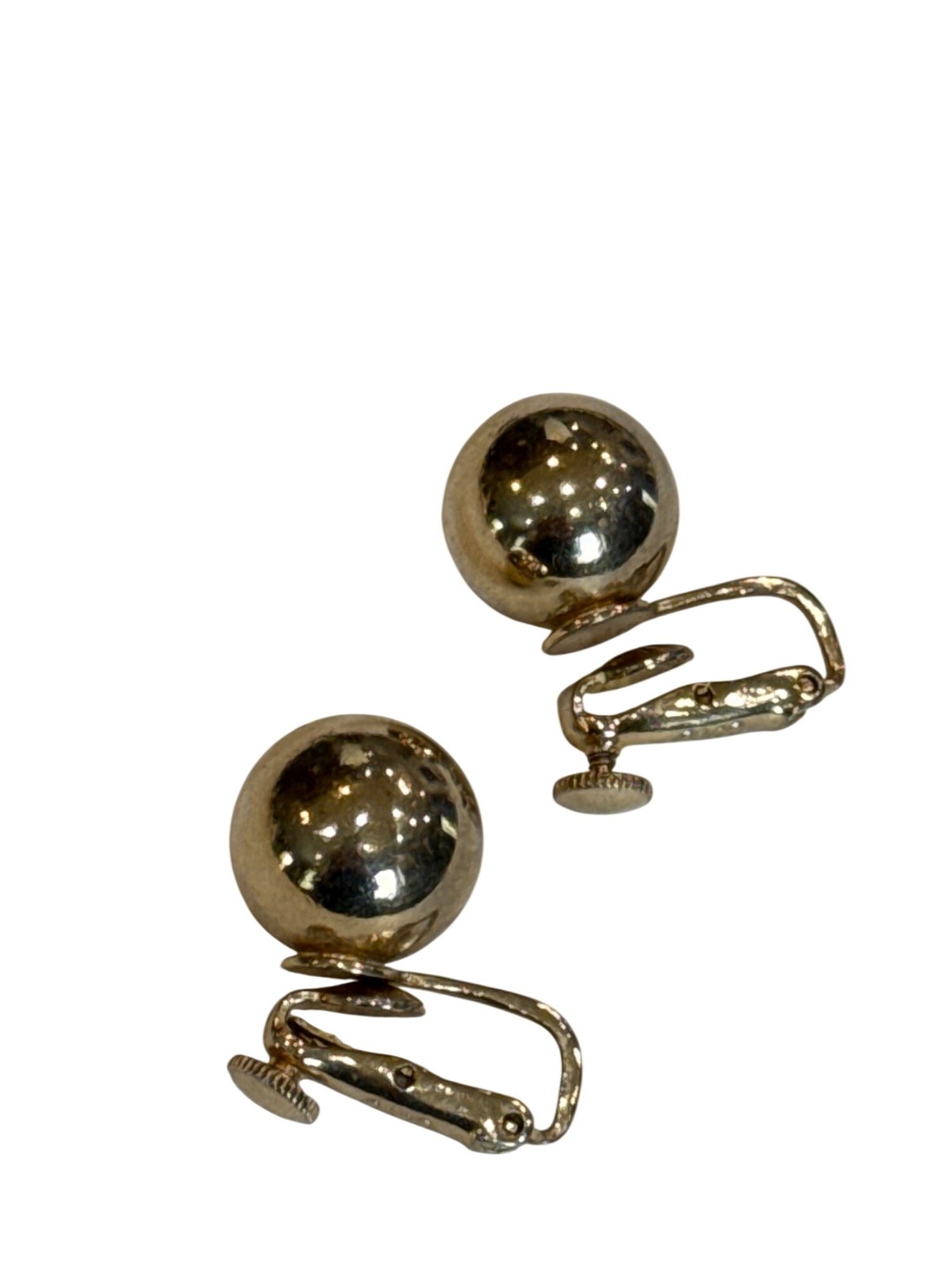 Vintage Coro Gold-Tone Adjustable Clip-On Ball Earrings