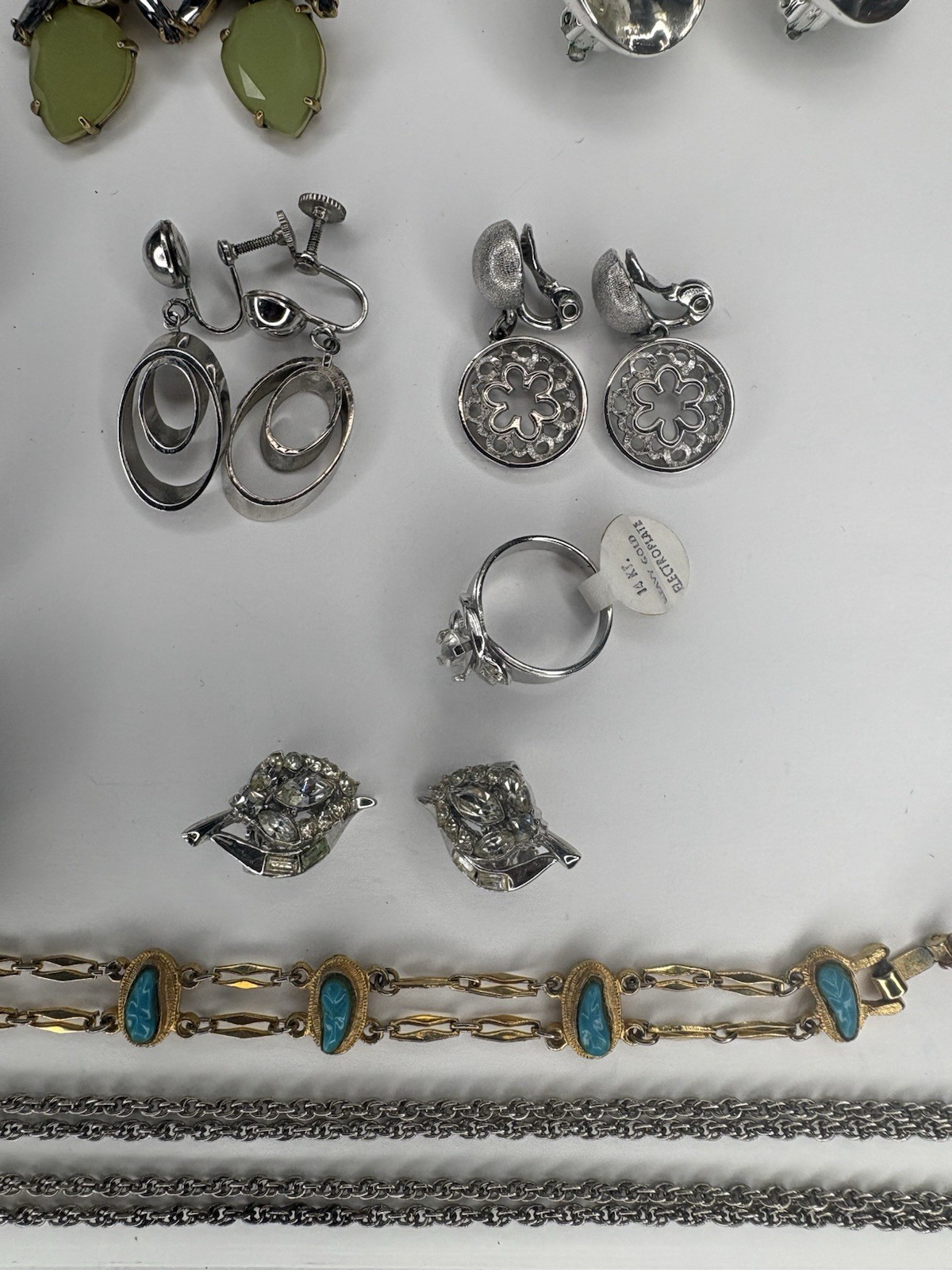 Trifari Monet Stella Dot Avon Jewelry Lot Earrings Bracelet Vintage Mix