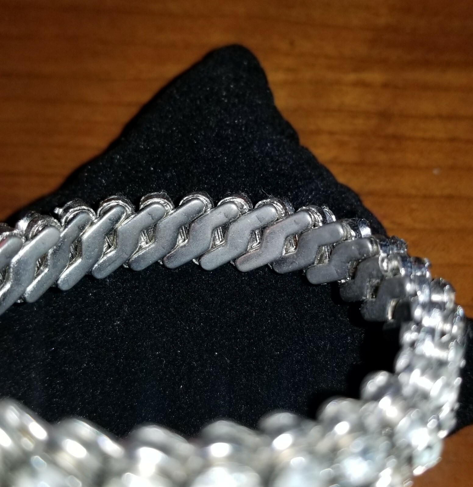 VTG 1950s Stretchy Rhinestone Bracelet Expanding Retro Glamour Jewelry