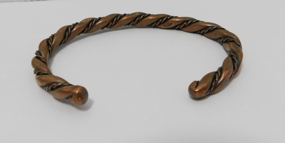 Vintage South Western Twisted Copper Cuff Bracelet