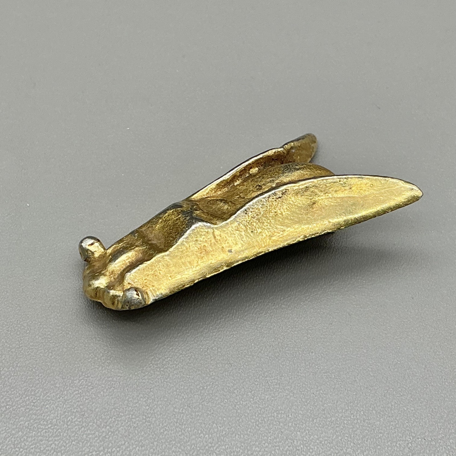 Alva Museum Brooch Abstract Insect Brass Gold Tone Figural Artisan Retro Pin