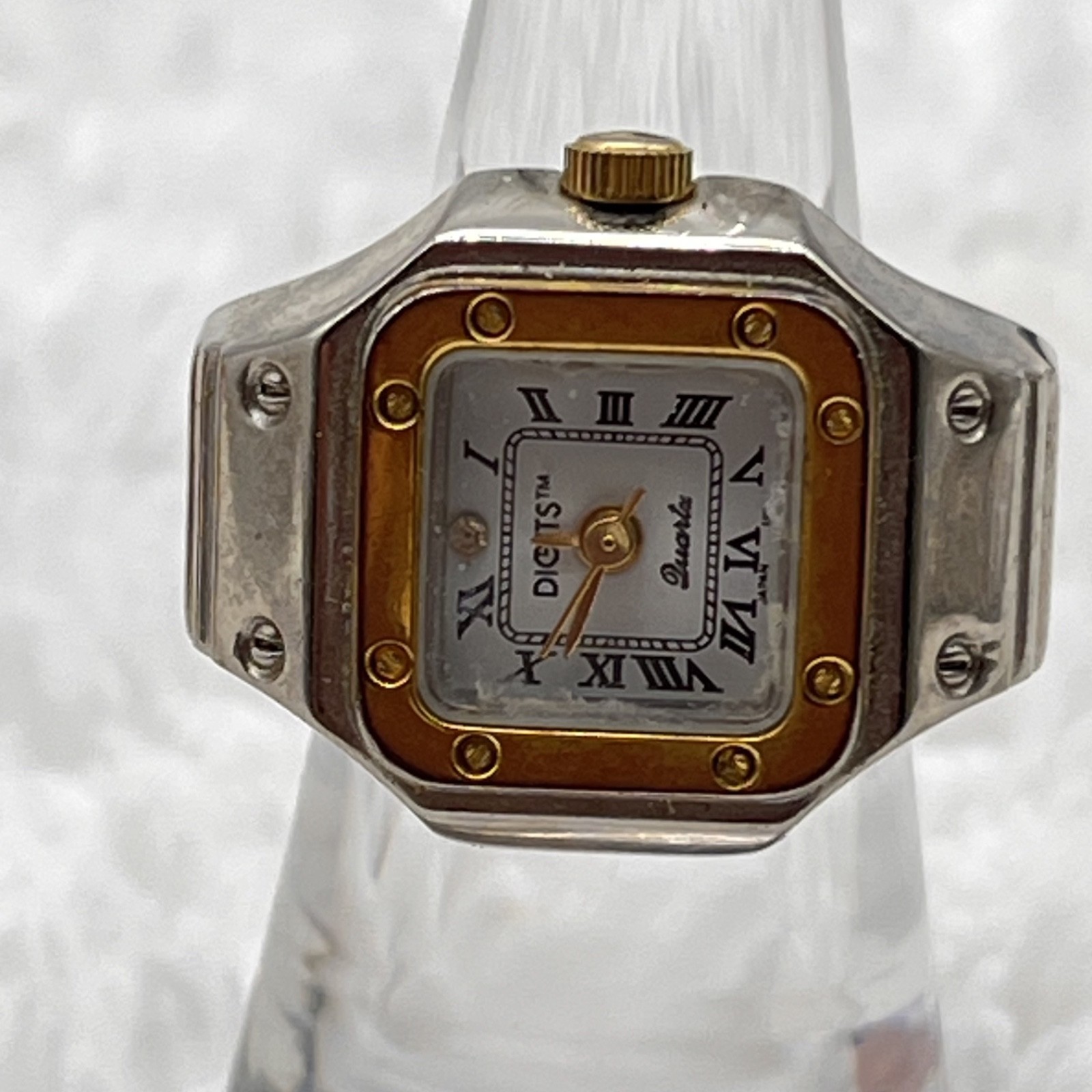 Vintage Digits Bonetto Watch Ring Stretch Band OS NOT RUNNING