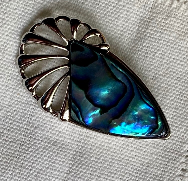Anzac “sea opal” brooch, Paua Shell Jewelry, in original box PRICE REDUCED
