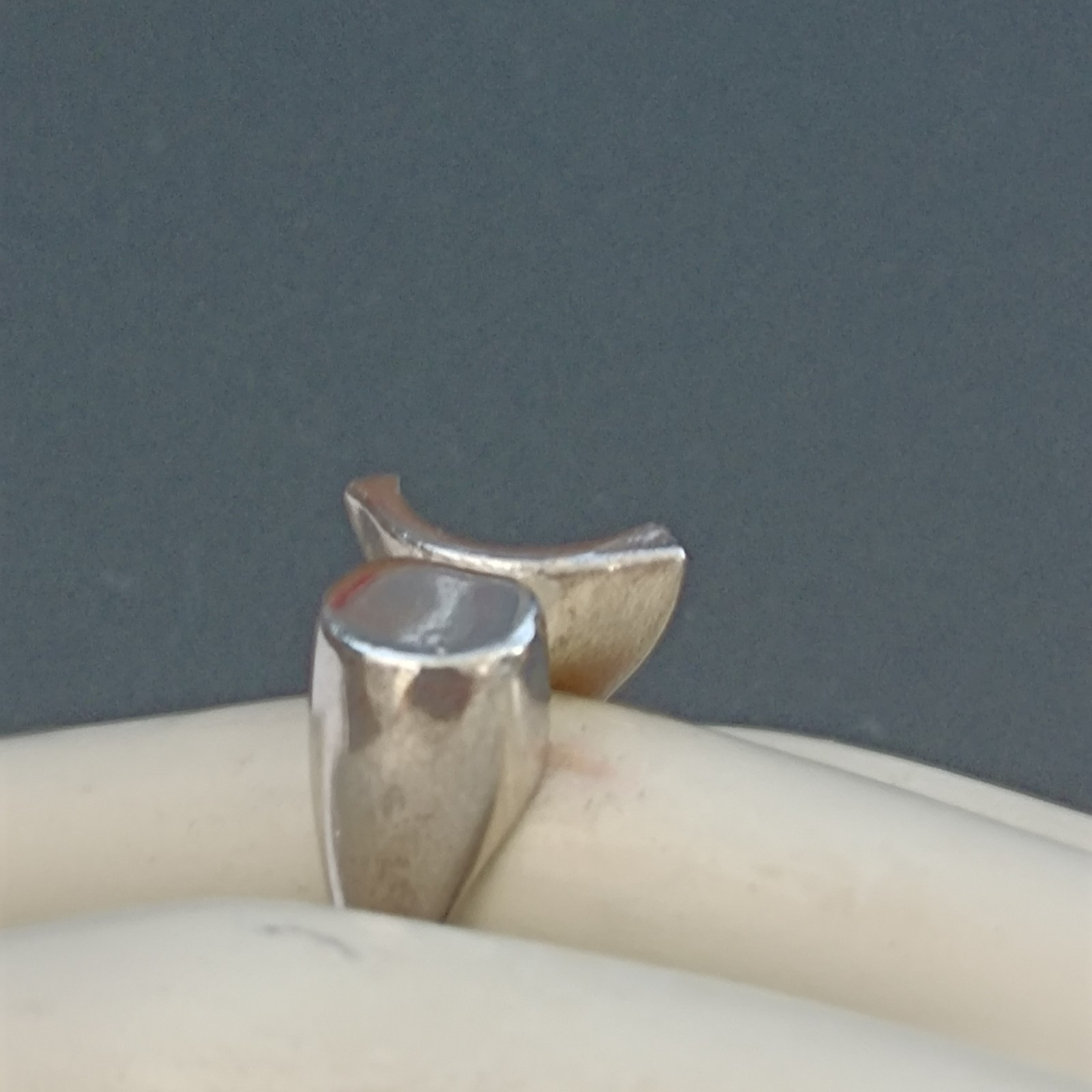 VTG Sterling Silver Ring Brutalist Modernist Sculptural Abstract Artisan OOAK 7