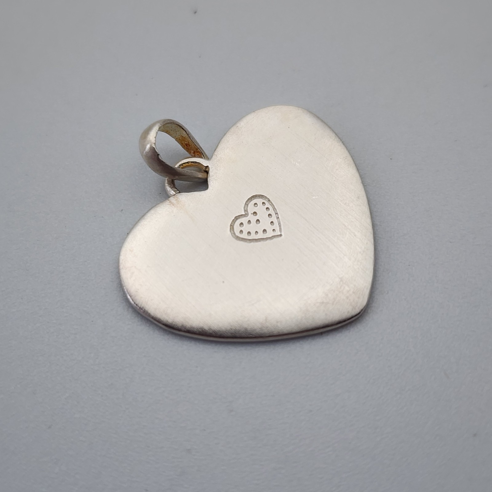 Stella & Dot Heart Shaped Love Pendant Signature Love Script Charm Silver NEW