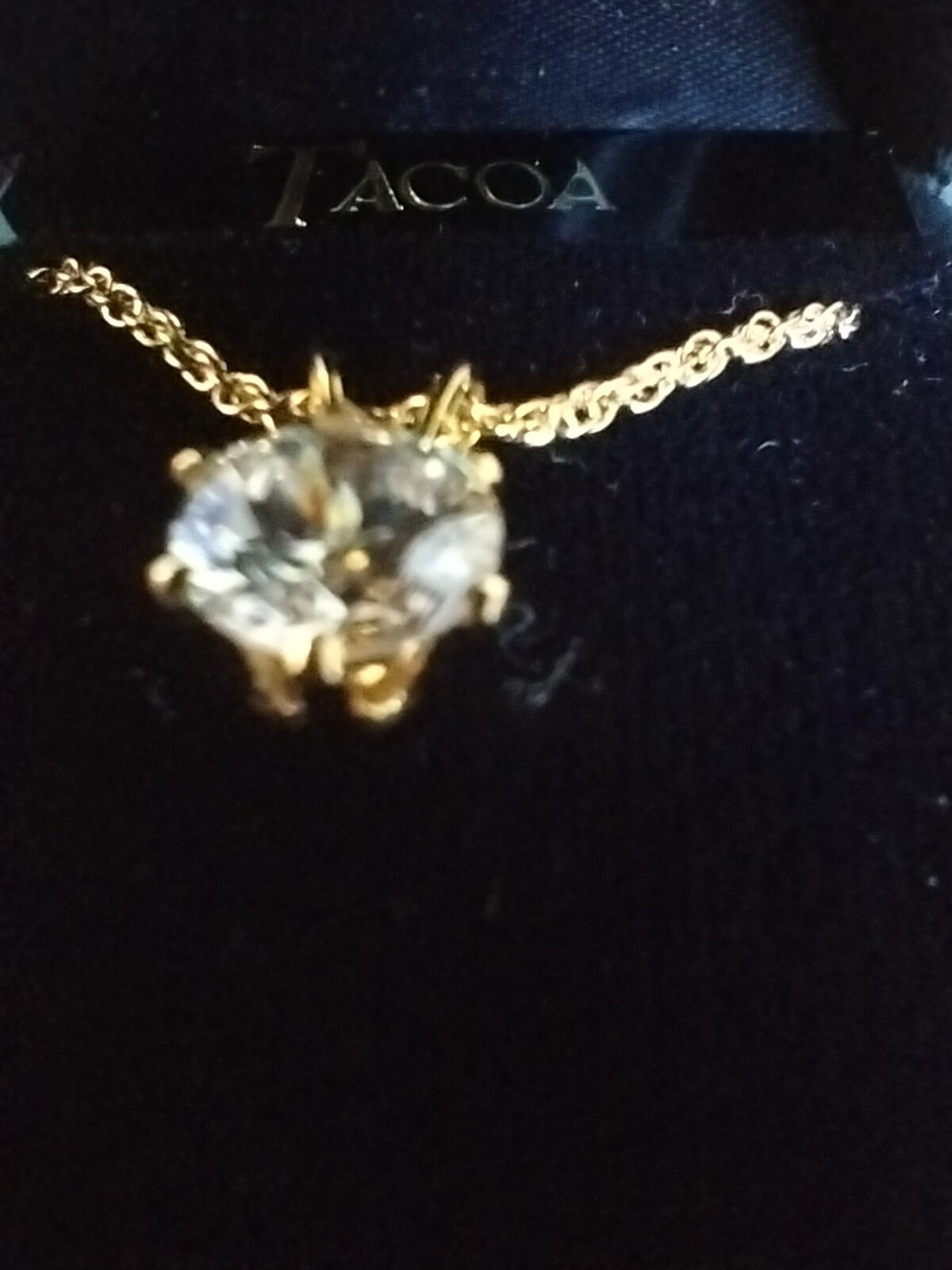Tacoa 2 CT T.W. 16″ Cz Necklace In Original Box . Great Condition 👍