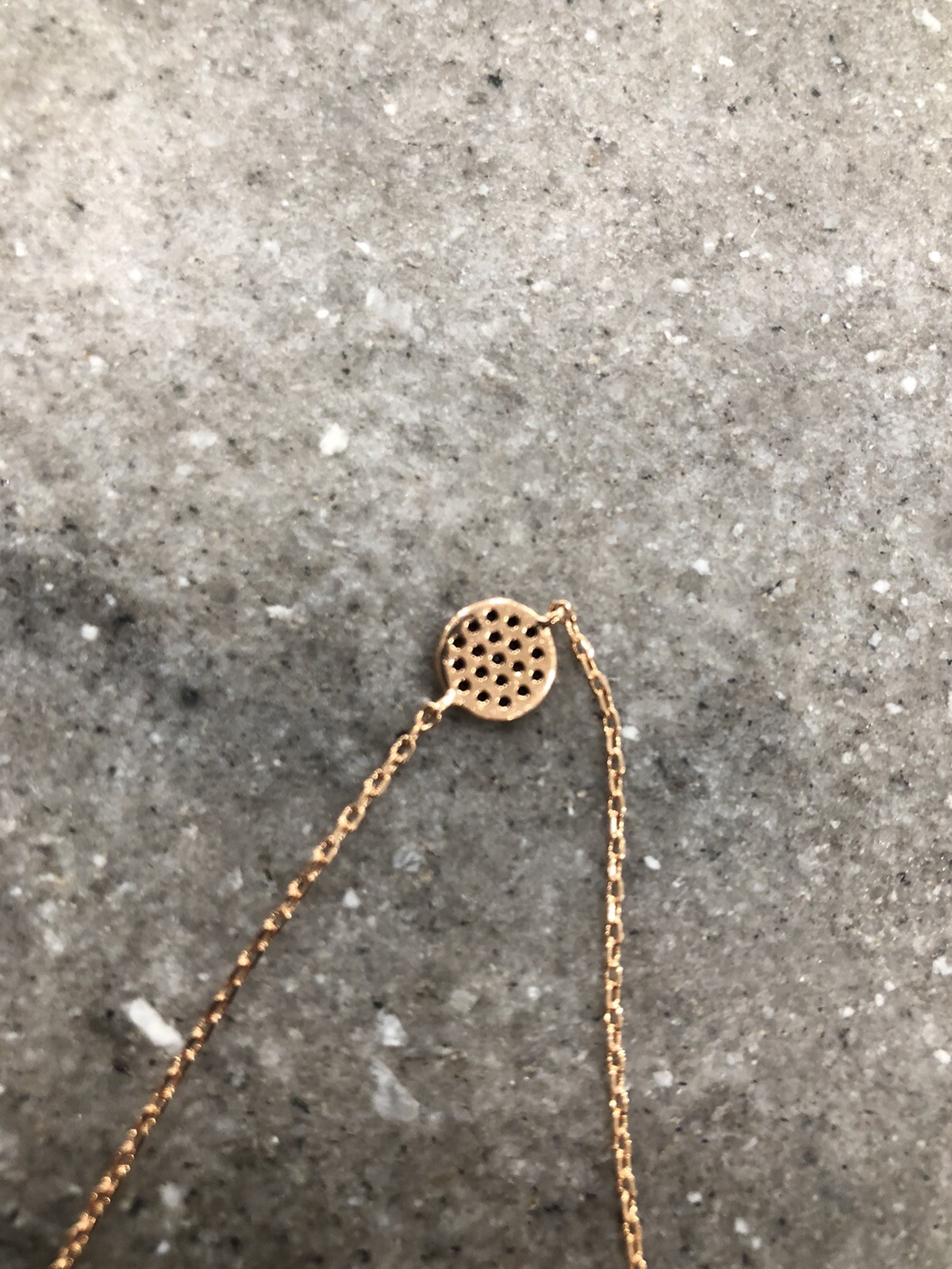 Henri bendel Rose Gold Plated Bracelet Blk Crystal Charm
