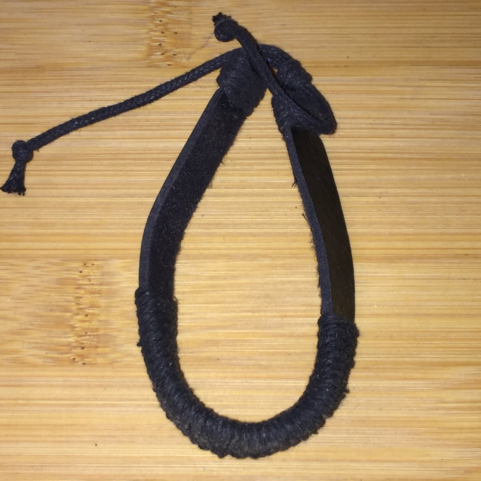 Black Leather Cord Wrap Bracelet Adjustable Tie Handmade Boho Unisex