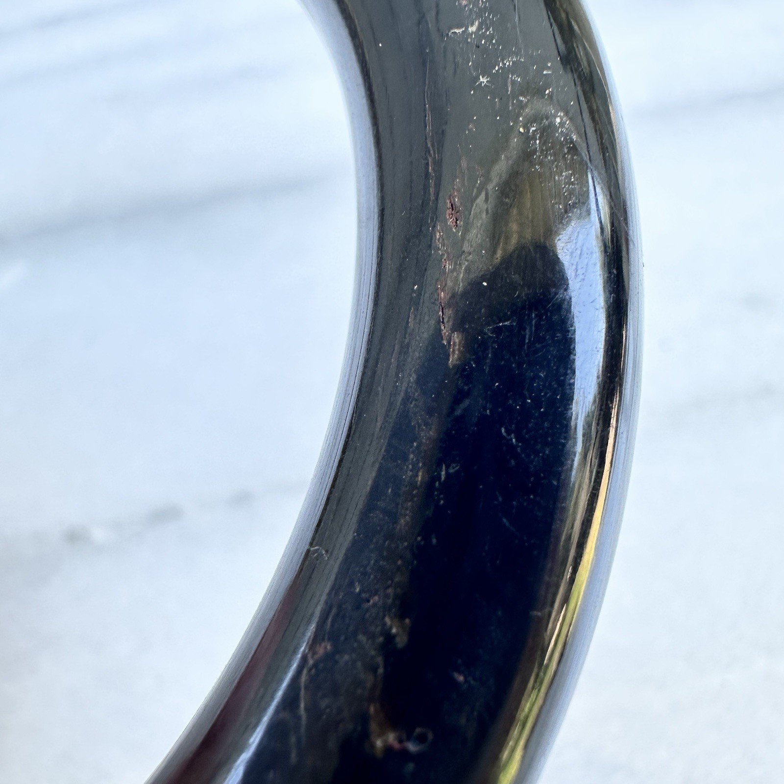 Vintage Black Coral Bangle Bracelet Brass Organic Material Modernist Sculptural