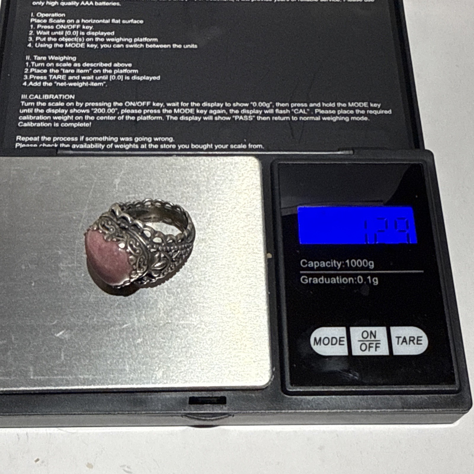 Carolyn Pollack Heart Ring Pink Rhodonite Te Amo Size 6 Sterling Silver 925
