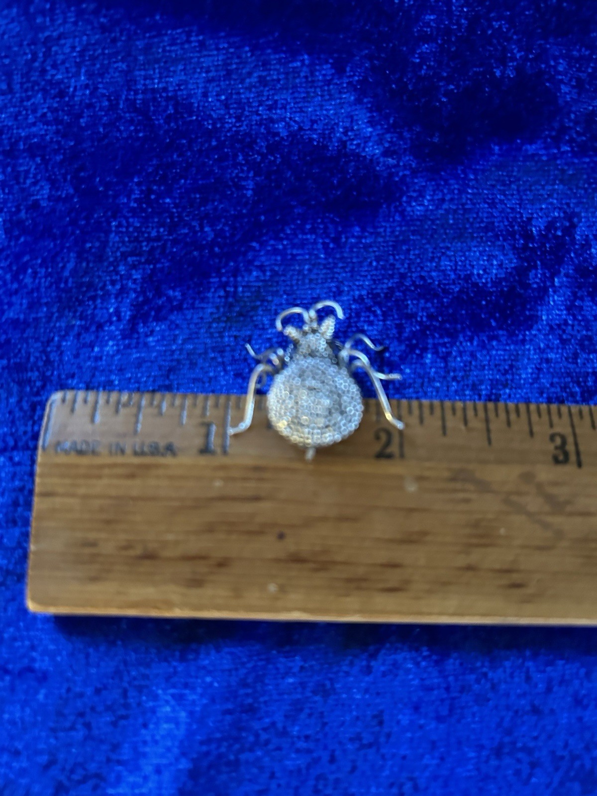 Vintage Sterling Silver Handmade Beetle Brooch/pins 2 Great Detail Nice Work