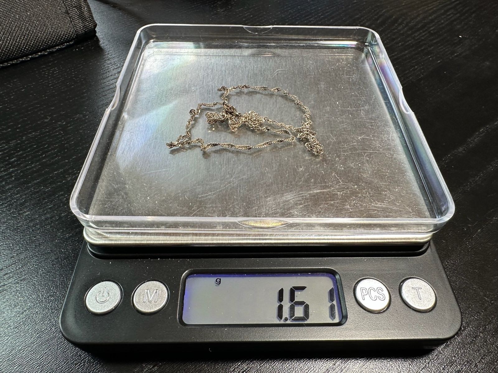 1.61g Vintage Sterling Silver 925 Twist Chain Necklace 18 in M
