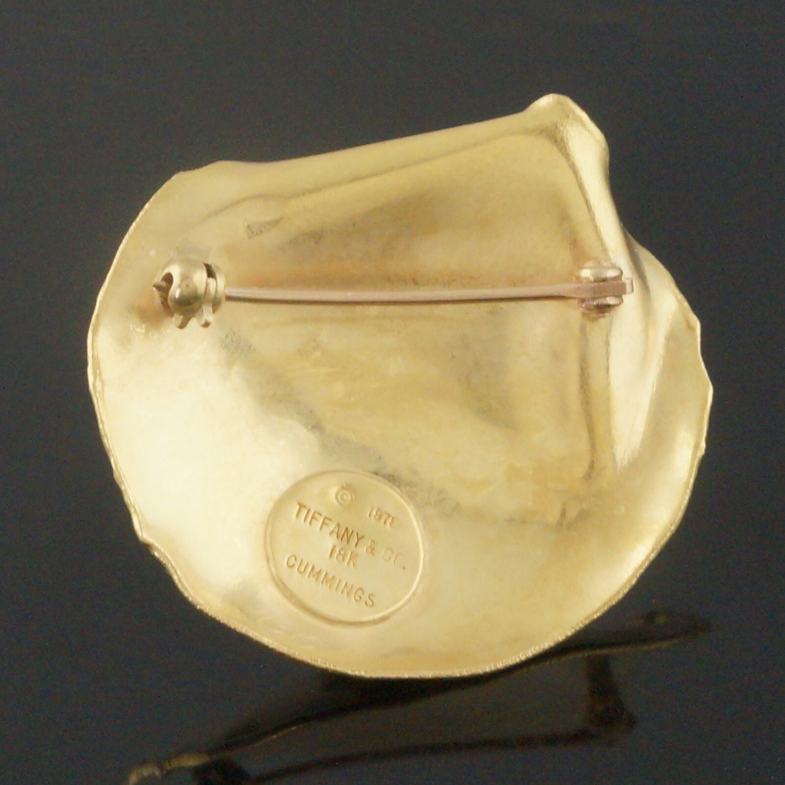 Tiffany & Co. Angela Cummings Solid 18K Yellow Gold Rose Petal Pin, Brooch