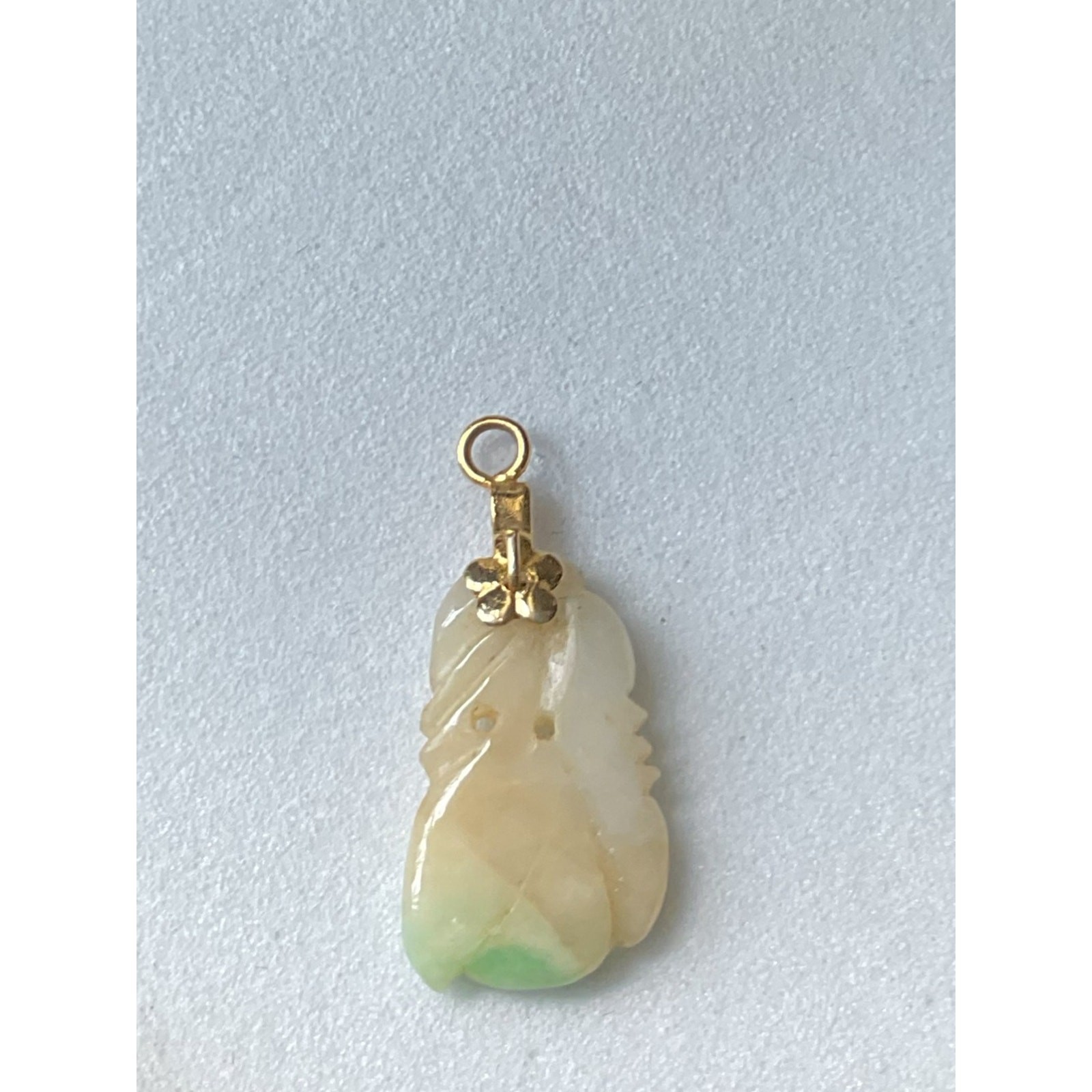 Vintage Jadeite Jade Carved Necklace Pendant