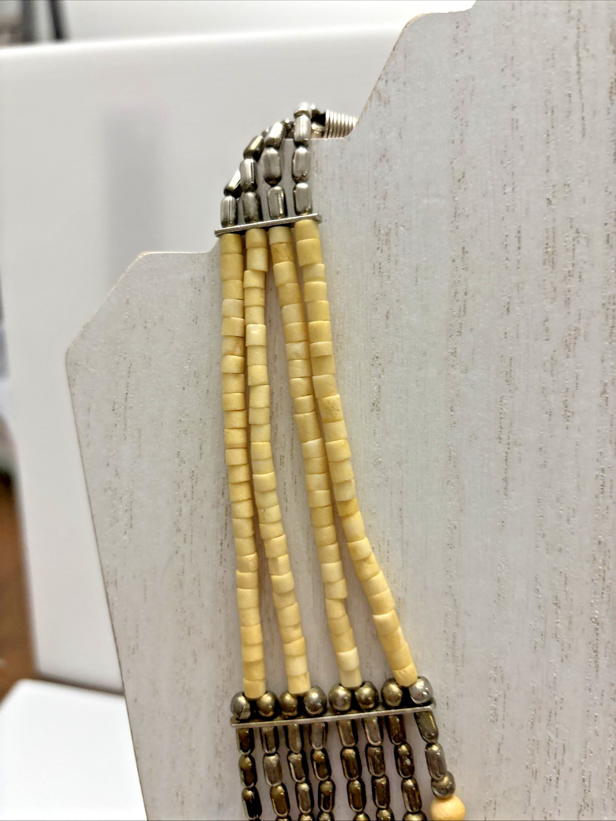 Vintage Beaded Boho Bohemian Style Necklace 22 Inches 8 Strand Jewelry Statement