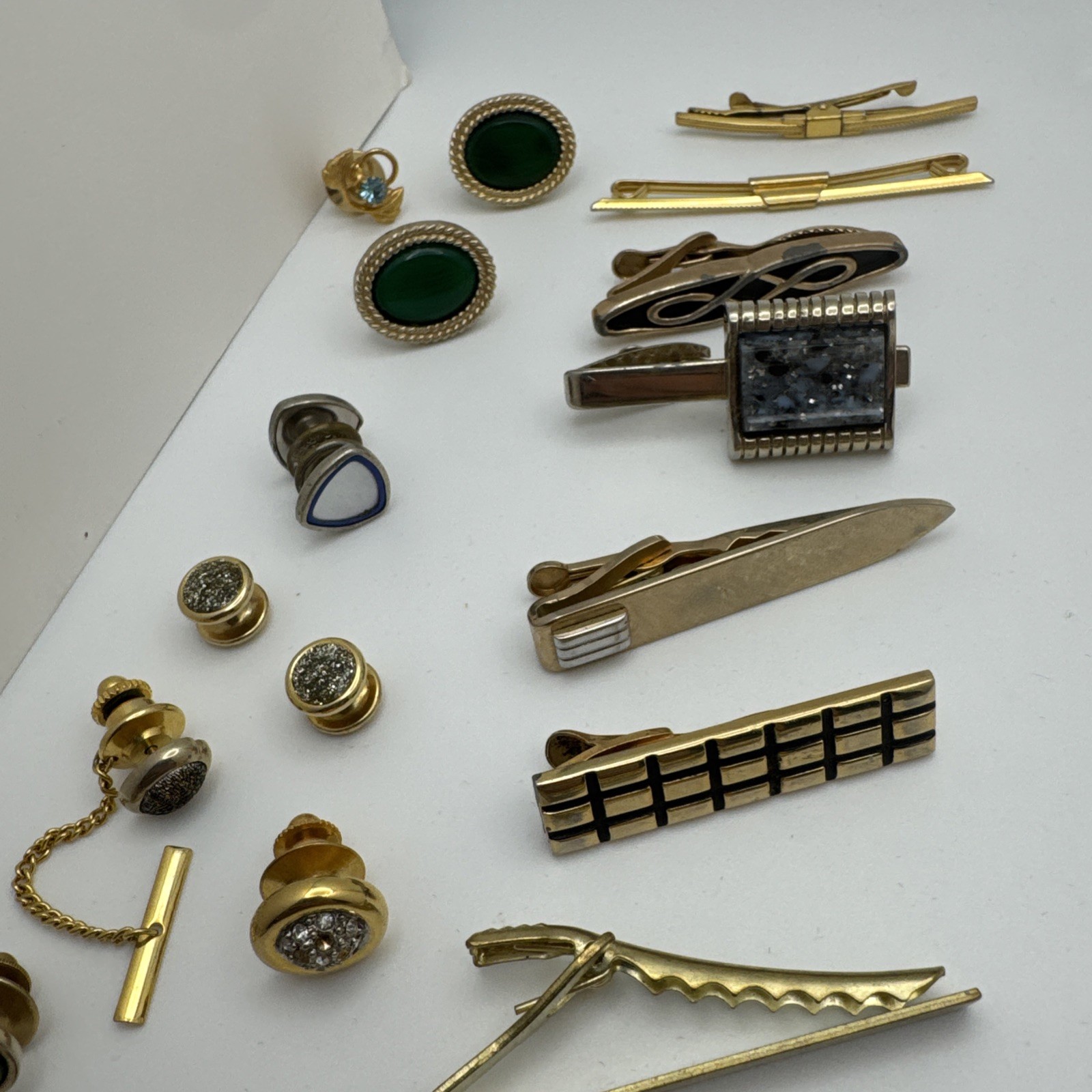 Vintage Now Tie Tack Tie Clip Cuff Link Lot Sale Men’s Fashion Read