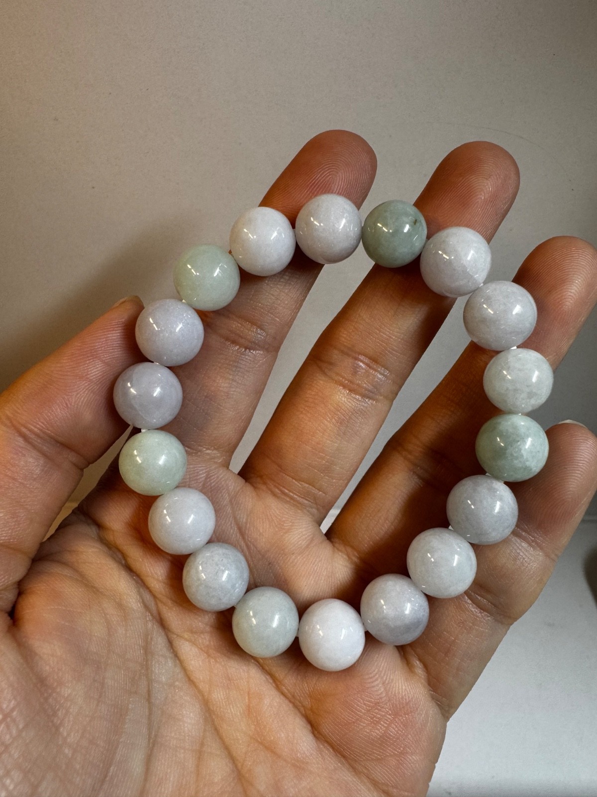 Natural Burmese A-Grade Jade jadeite beads bracelet 10-11mm new in box free ship