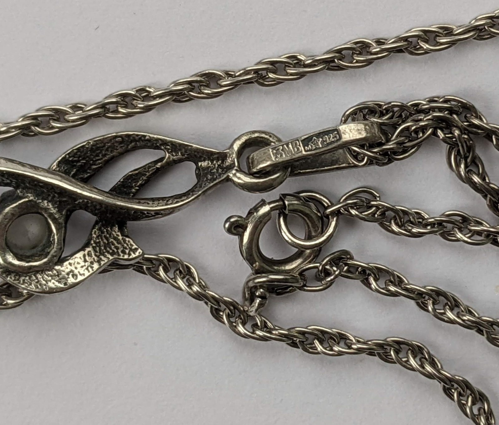 Vintage Soviet USSR Necklace silver 925 ⭐ Сhain 45 cm. Weight 5.88 g.