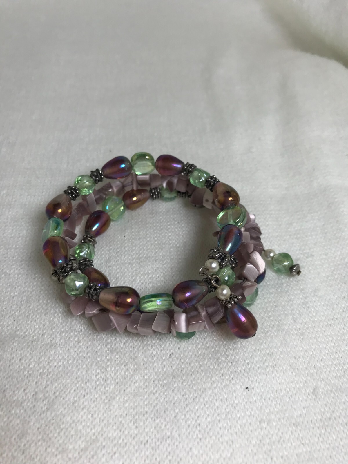 Memory Wire Multi-Colored Bracelet – Pinks / Purples / Earth Tones