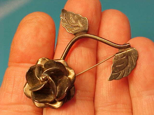 Vintage 925 Sterling Silver Mexico Flower Brooch Pin TL-67 Los Castillo Taxco