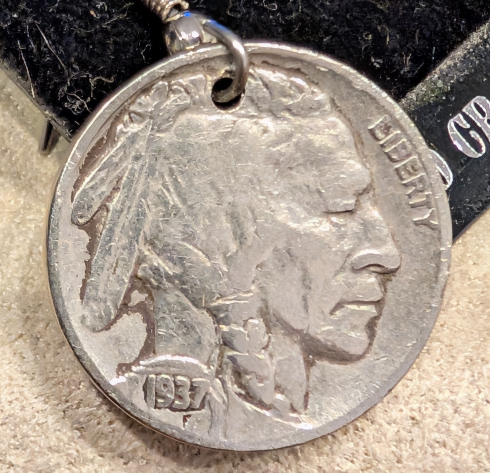 Vtg Authentic Buffalo Indian Head Nickel Coin Earrings 1935 1937