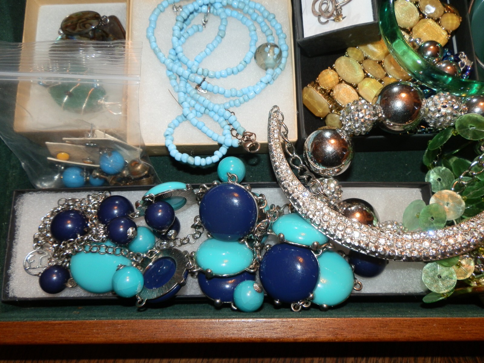 Estate Sale Lot of Costume Jewelry Wearable, Untested, Almost 2 Lbs. Lot 607