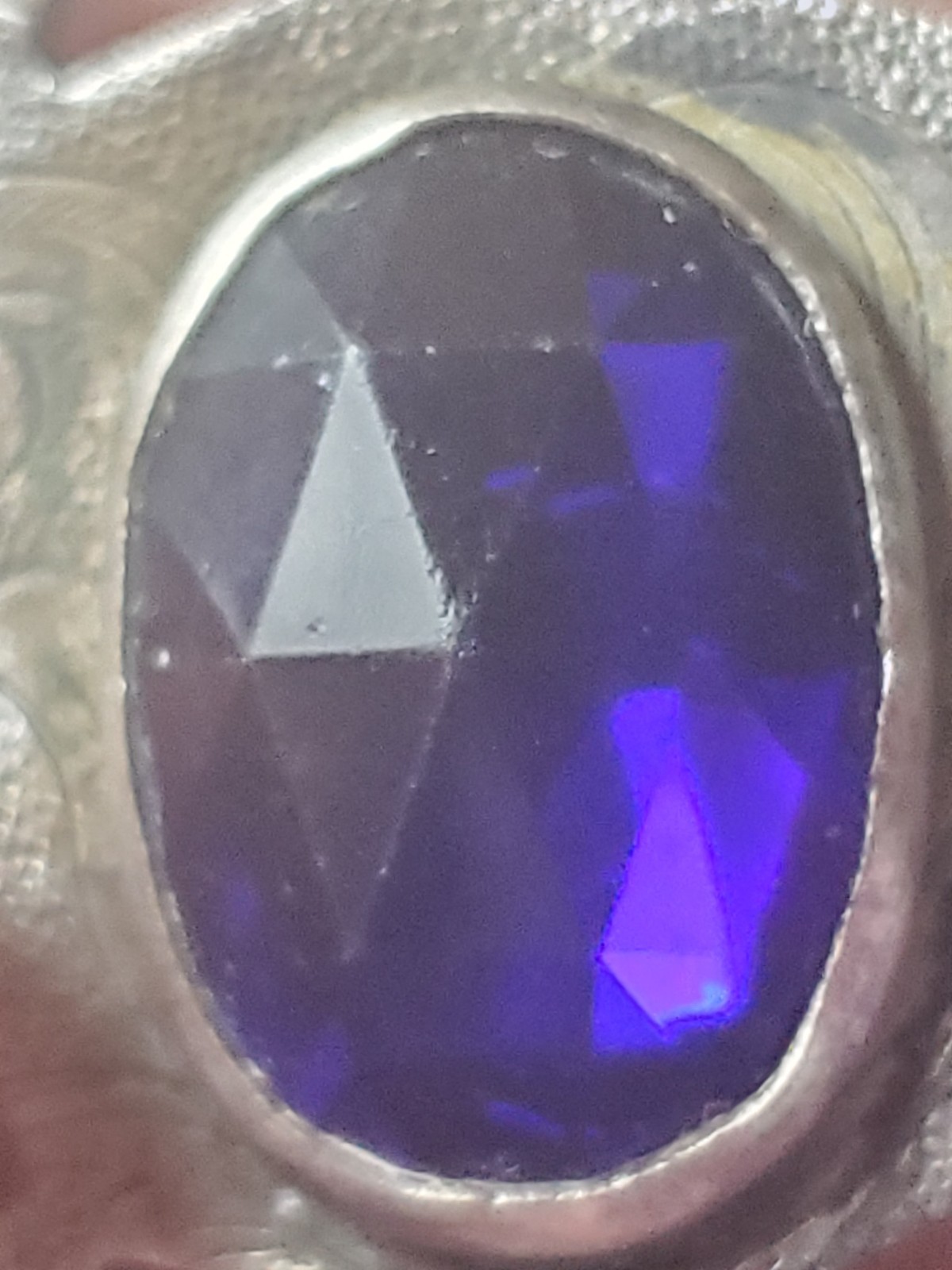 Antique Violet Blue Brooch, vintage pin / jewelry, old, Victorian ?
