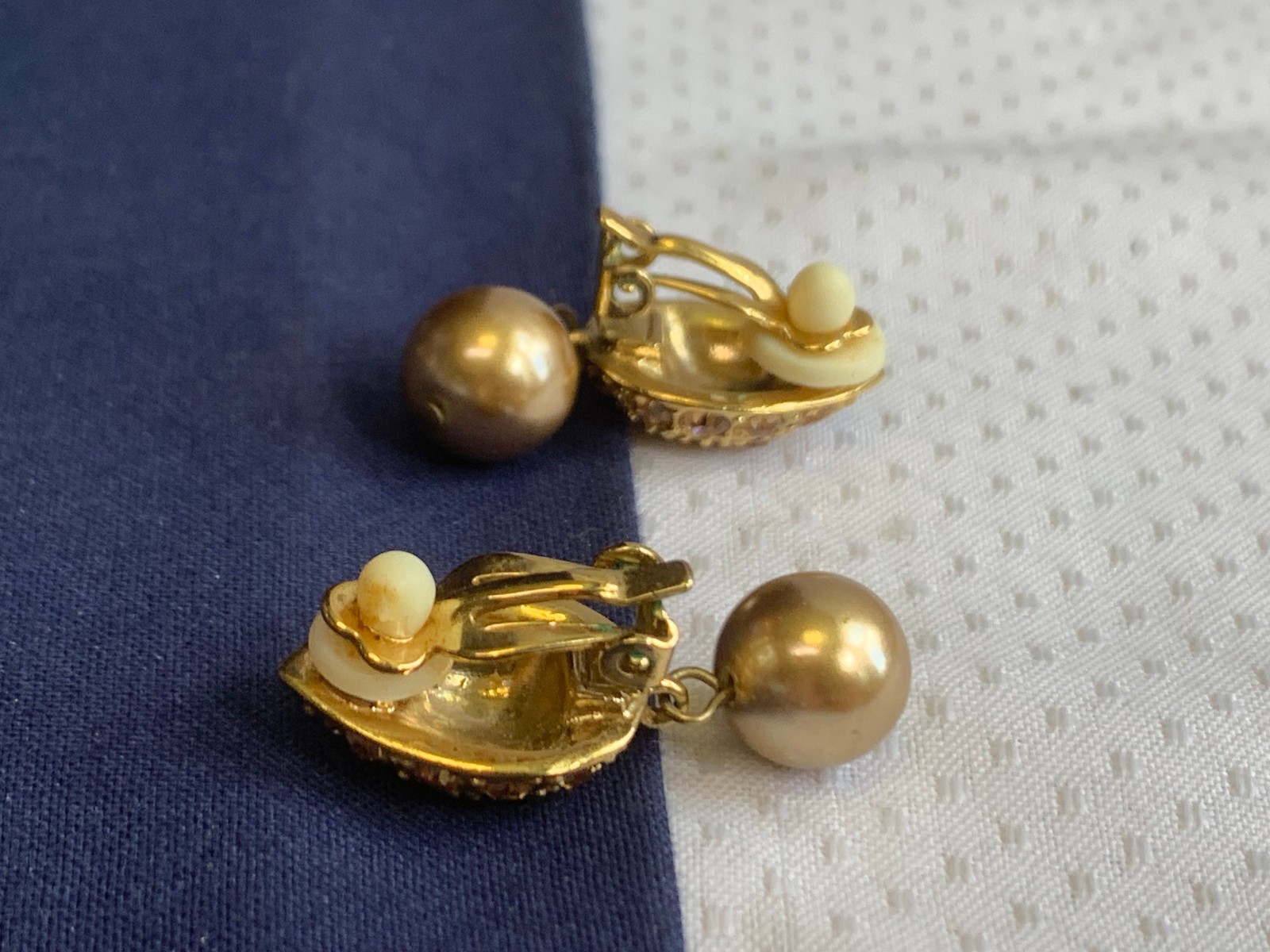 Vtg Clip-On Earring Lot Costume Jewelry Trifari Napier Avon Cloisonne Enamel