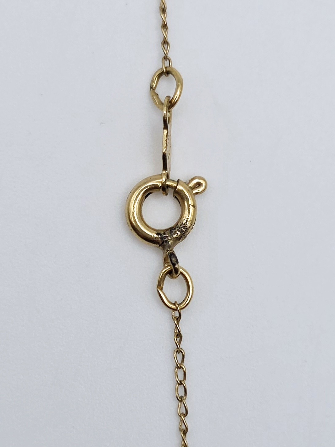 Antique Art Nouveau Lavalier Pendant Necklace Gold Filled Red Stone Pearl