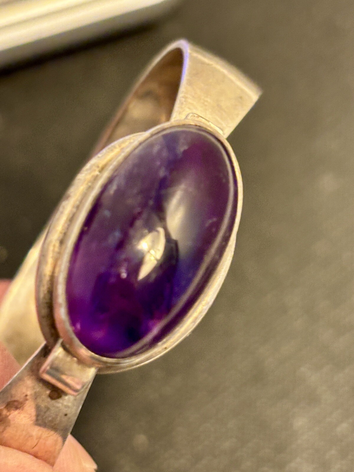 N.E. From Sterling Amethyst Danish Bracelet Vintage
